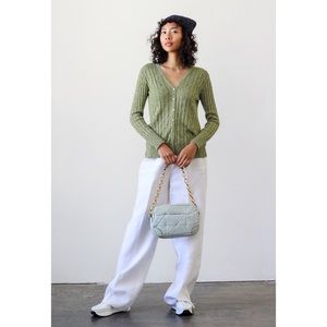 Hermès white linen pants
